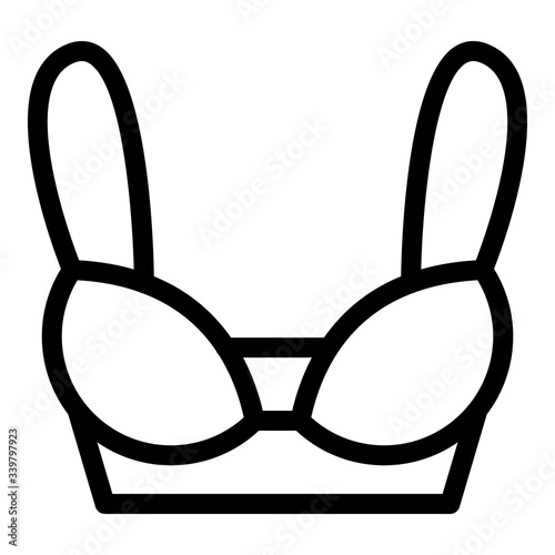 Bra bustier icon. Outline bra bustier vector icon for web design isolated on white background