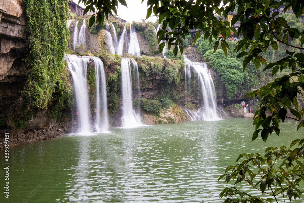 Fototapeta premium Furong waterfall, Xiangxi, China