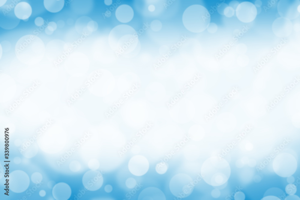 Abstract pattern background blue burst with glitter bubble light and glow sparkle. blue bokeh blur background texture with soft bright white. wallpaper modern smooth relax. design bokeh sky color cool