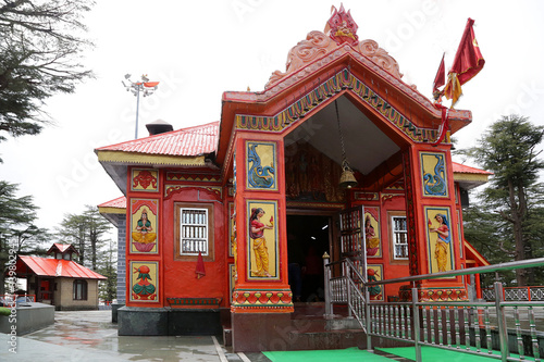 Shimla, India - 03/01/2020: Monkey Temple Hanuman Mandir (Jakhu Mandir)