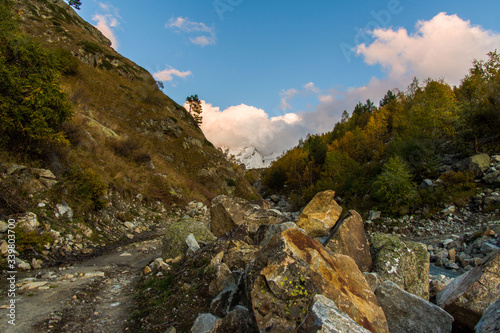 mountain landscape with blue sky