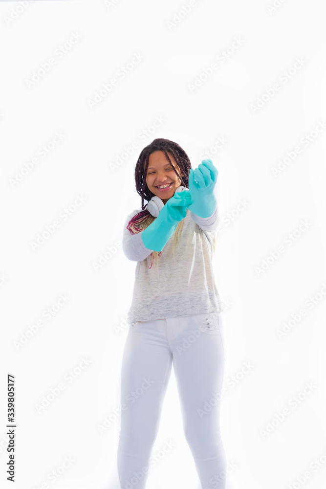 a teenage girl preparing doing the housework a teenage girl preparing doing the housework