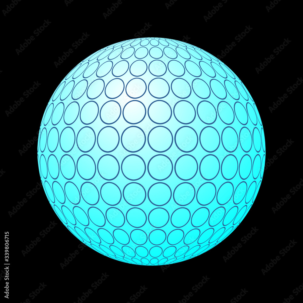 abstract globe pictogram with circles over black background abstract globe pictogram with circles over black background