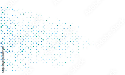 blue and green dots over white background. circles halftone design. template pattern for web pages.