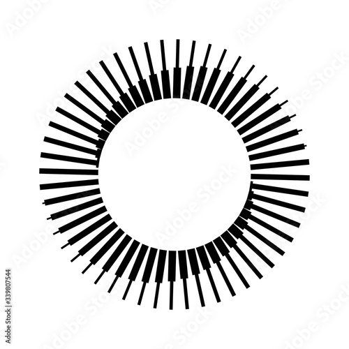 halftone circle with transition lines