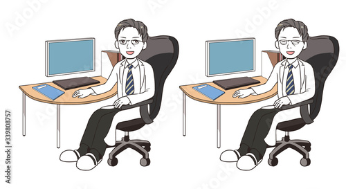 診察をするベテラン男性医師