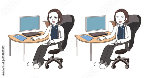 診察をするベテラン女性医師