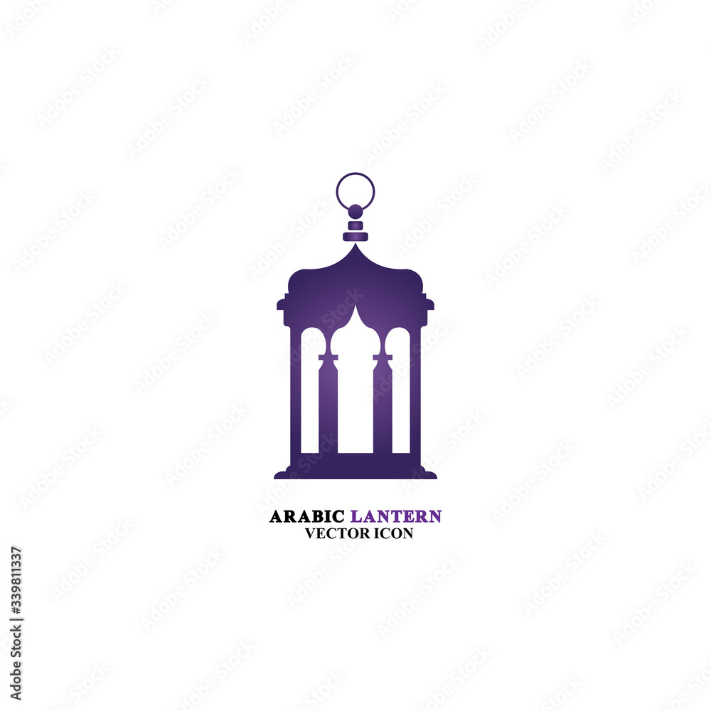Arabian lantern for ramadan icon flat style. Isolated on white background. illustration. Arabian lantern for ramadan icon flat style. Isolated on white background. illustration.