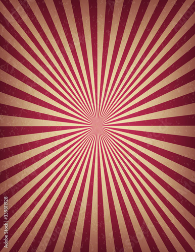 Circus or carnival template of swirl stripes stock vertical banner. Old texture retro cinema sign. Background vector poster image. Decorative background for posters, flyers, social media.