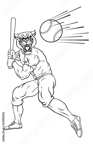 A panther baseball player c...