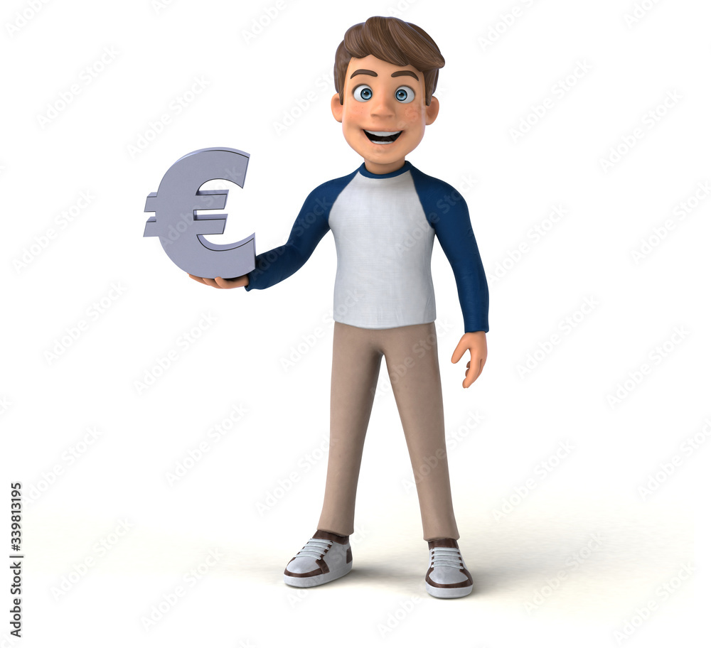 3D cartoon character fun teenager 3D cartoon character fun teenager