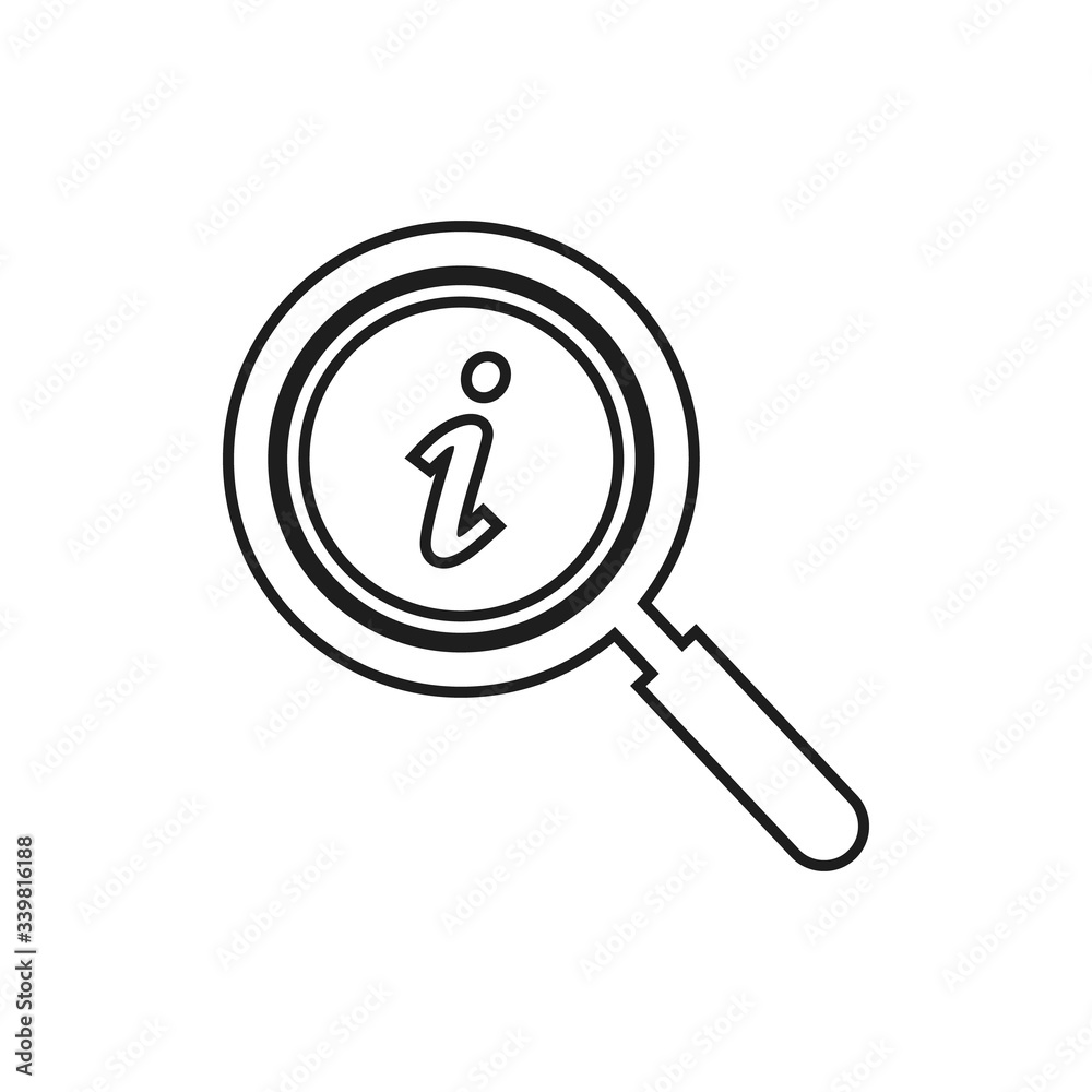 Search Information Line Icon. Editable Vector EPS Symbol Illustration. Search Information Line Icon. Editable Vector EPS Symbol Illustration.