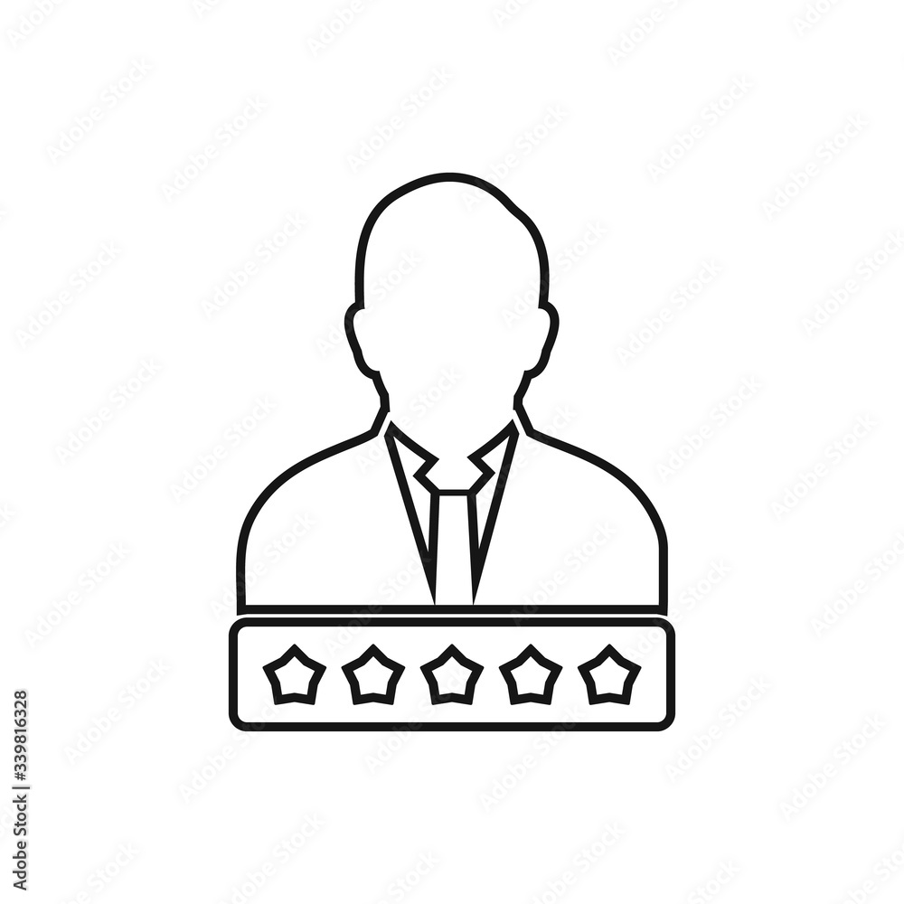 User Review, Ratings Line Icon. Editable Vector EPS Symbol Illustration. User Review, Ratings Line Icon. Editable Vector EPS Symbol Illustration.
