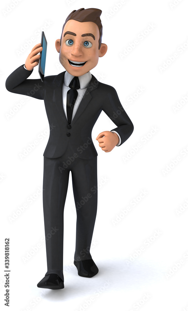 Fun business man - 3D Illustration Fun business man - 3D Illustration
