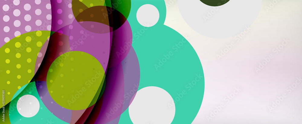 Fototapeta premium Trendy simple circle abstract background, dynamic motion concept. Vector Illustration For Wallpaper, Banner, Background, Card, Book Illustration, landing page