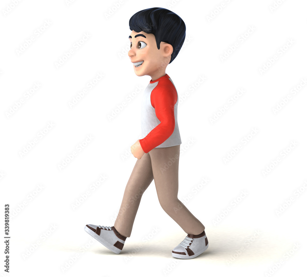 Fun 3D Asian teenager with a manga style Fun 3D Asian teenager with a manga style