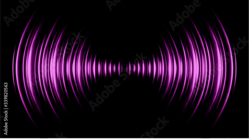 Sound waves oscillating dark light