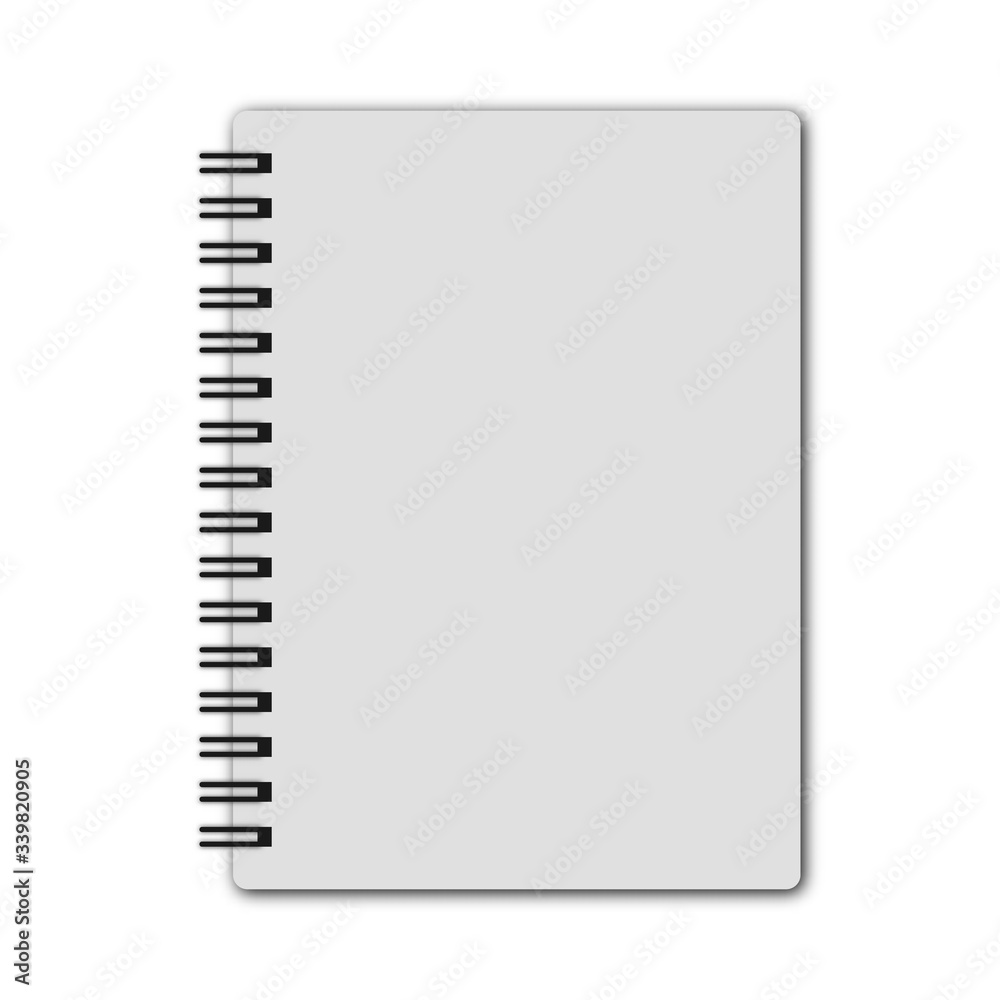 Realistic template notebook. Blank cover design. School business diary. Vector illustration. Realistic template notebook. Blank cover design. School business diary. Vector illustration.