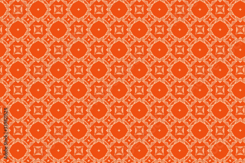 Cross shaped background texture in geometric ornamental style in Lush lava color. symmetric design template with ornate elements. Abstract repeated backdrop. ornament for 8 march wrap, tile, banners