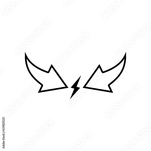 Free Download Conflict glyph icon isolated on white background - GFXLoad