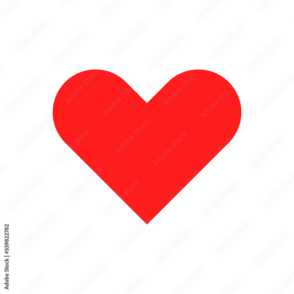 Simple heart icon. Vector illustration.
