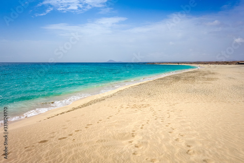 Fototapeta Naklejka Na Ścianę i Meble -  Ponta preta beach and dune in Santa Maria, Sal Island, Cape Verde