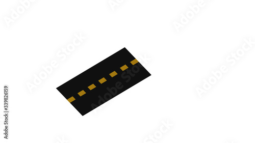 Black and yellow road