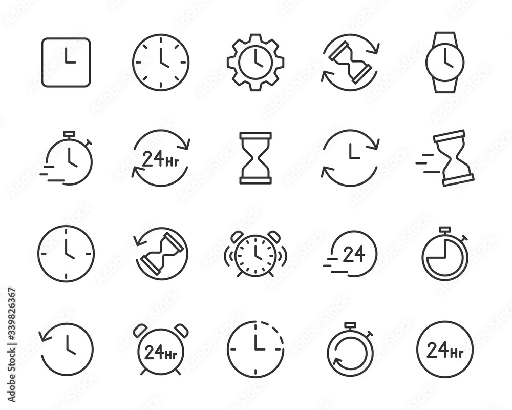 set of time icons, clock, hr, day, timer, watch set of time icons, clock, hr, day, timer, watch