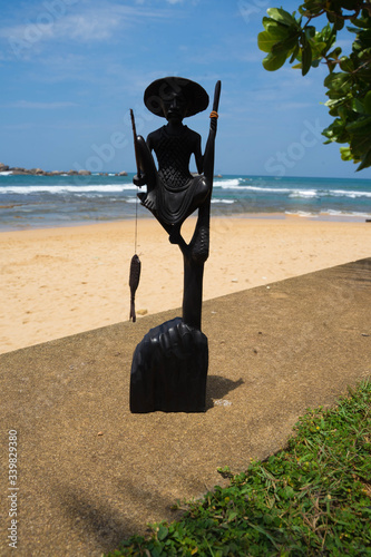 black wooden souvenir from sri lanka photo