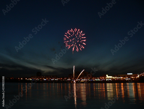 fireworks over the river