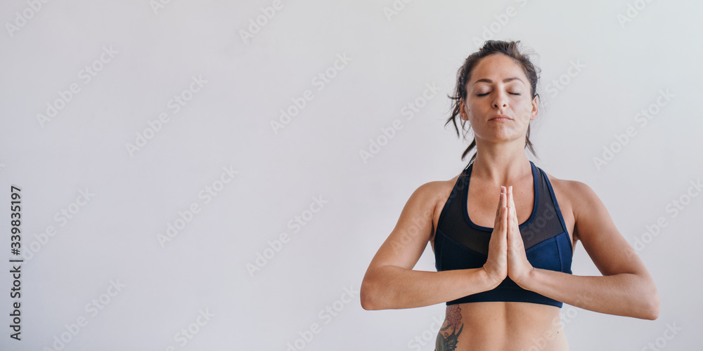Fototapeta premium Woman practicing mindfulness