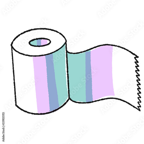 A roll of toilet paper