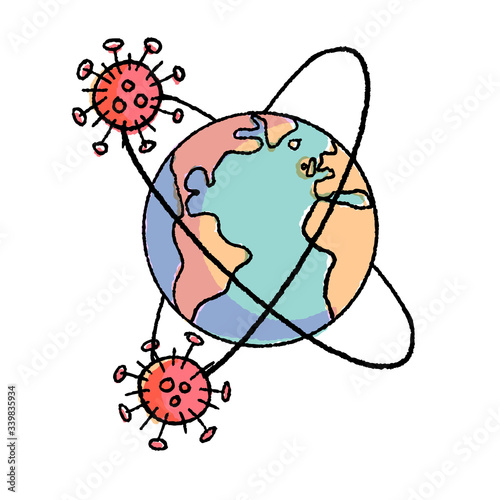 Virus in orbit around planet Earth