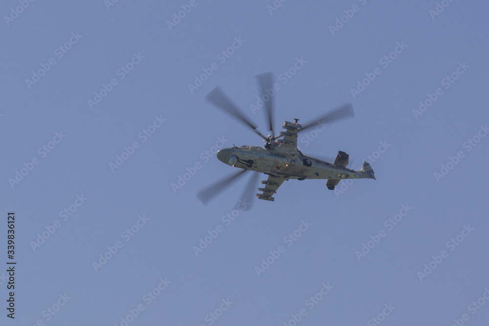 Aerobatics on a Ka-52 Hocum-B helicopter Aerobatics on a Ka-52 Hocum-B helicopter