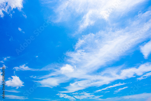 blue sky and white clouds.