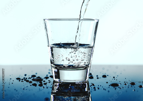 Papier peint A glass of water macro shot