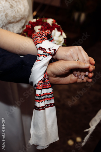 hands of the bride and groom