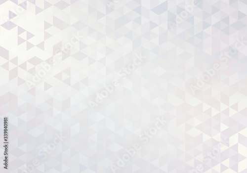 Shimmer white geometric background. Abstract triangles mosaic pattern. Brilliance texture.