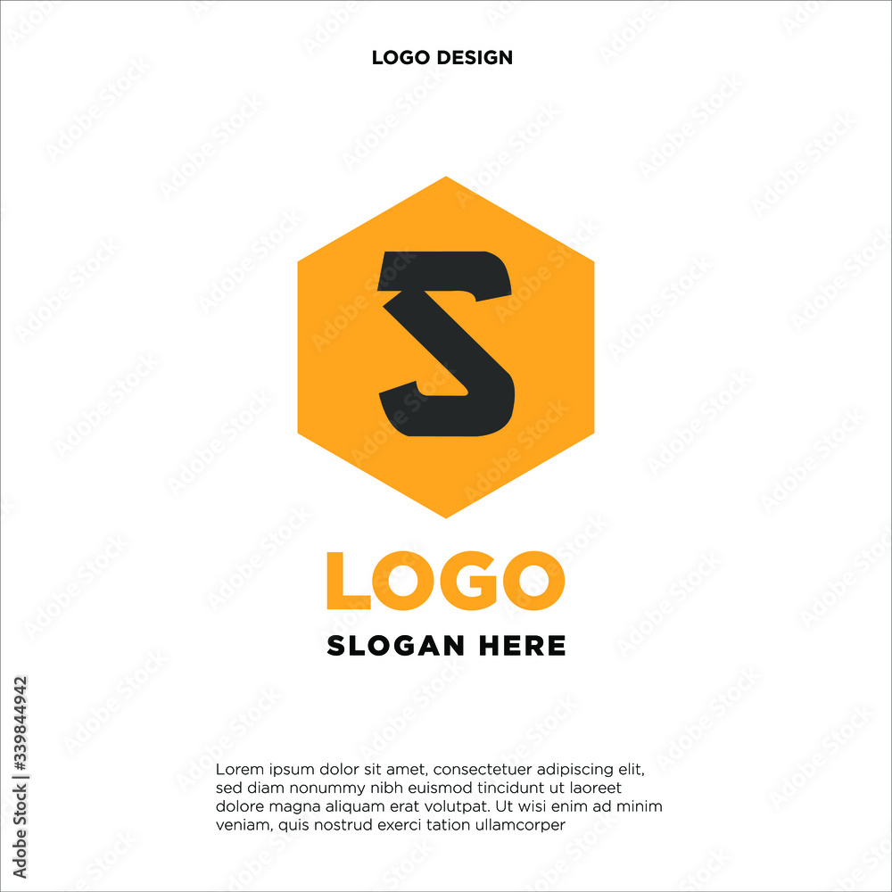 Abstract letter S logo design template. Colorful creative hexagon sign. Universal vector icon. Abstract letter S logo design template. Colorful creative hexagon sign. Universal vector icon.