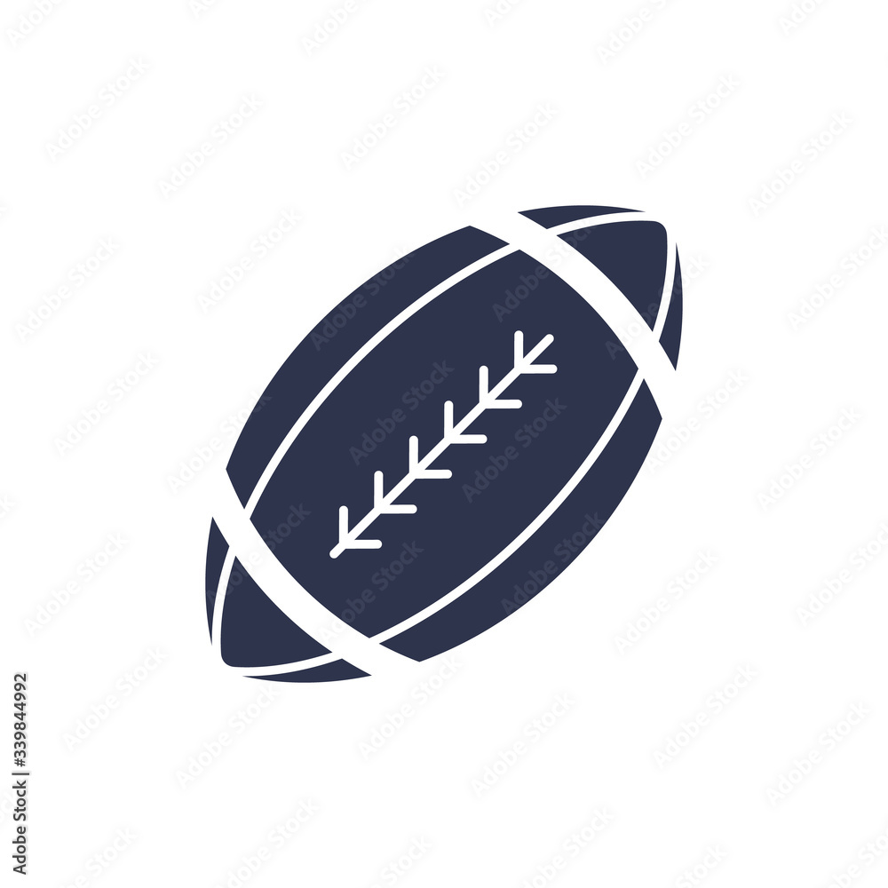 Rugby ball icon design isolated on white background Rugby ball icon design isolated on white background