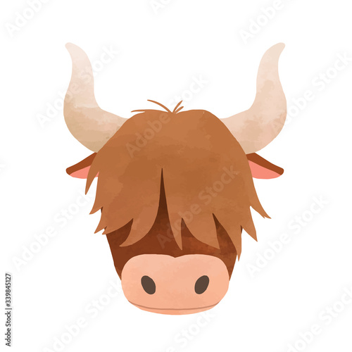Beautiful vector taurus horoscope zodiac sign. Stock illustration.