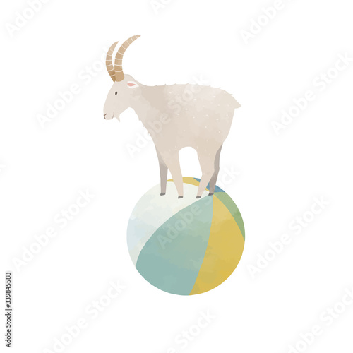 Beautiful vector Capricorn horoscope zodiac sign. Stock illustration.