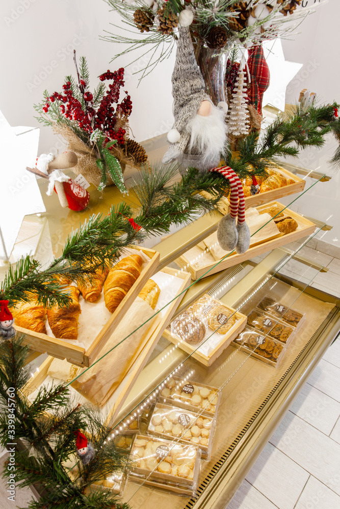 Christmas decoration of a cafe
