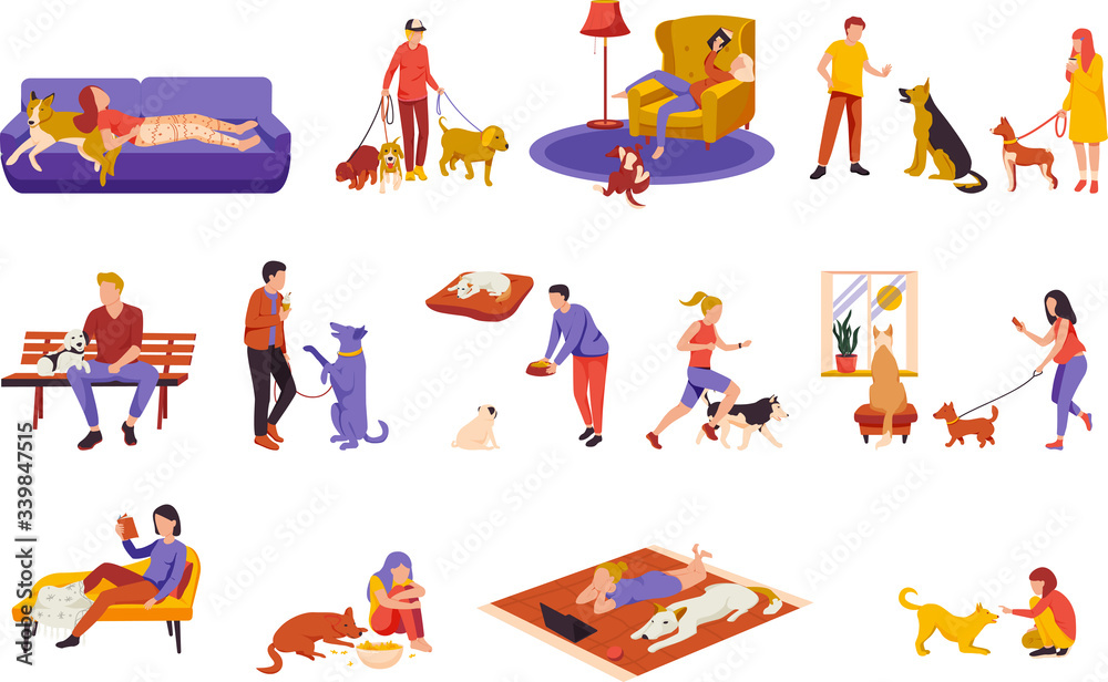 People With Dogs Set People With Dogs Set