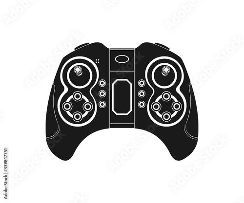 Remote controller drone icon. Remote Controller Car, Drone, Fly Toys. Flat Vector Icon illustration. Simple black symbol on white background. Remote Controller Car Drone Fly Toys sign