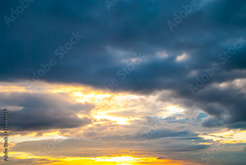 dramatic sky at sunset