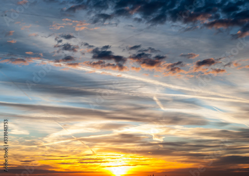 sunset in the sky