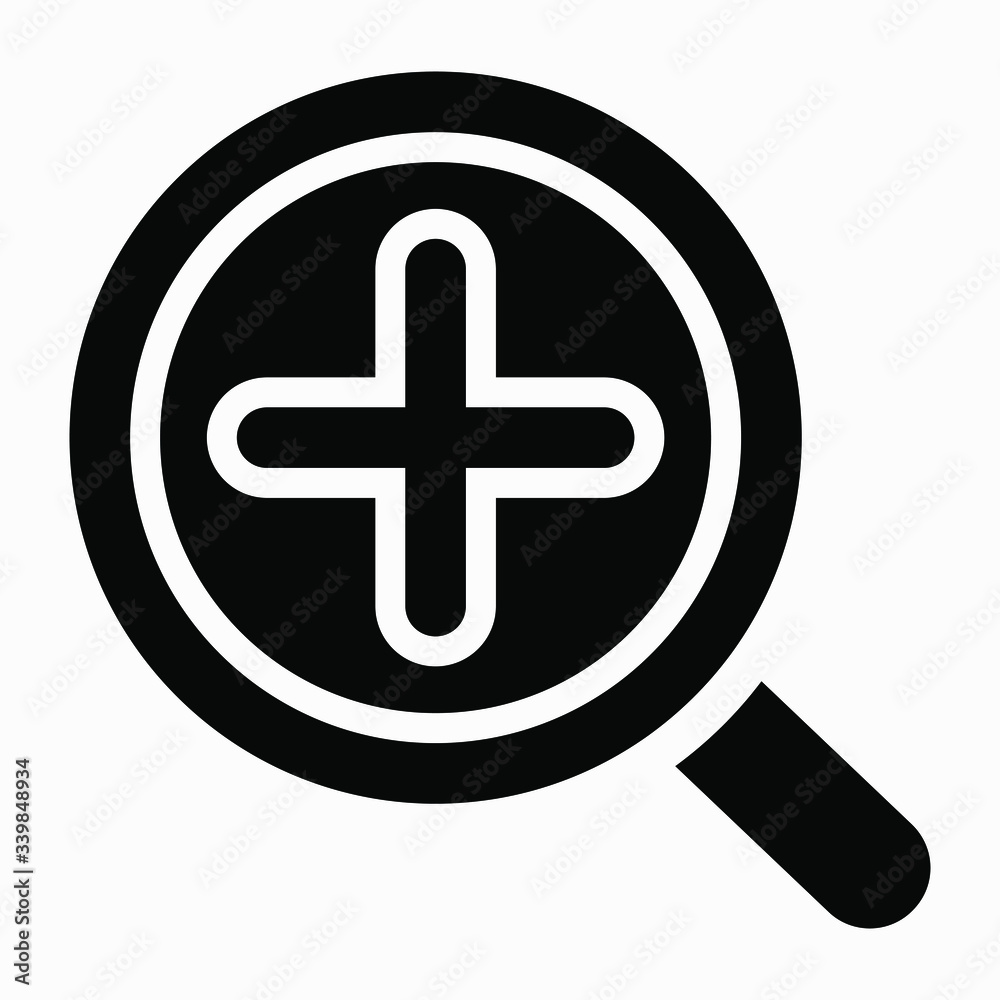 New zoom in icon. New search magnifier. Vector icon. New zoom in icon. New search magnifier. Vector icon.