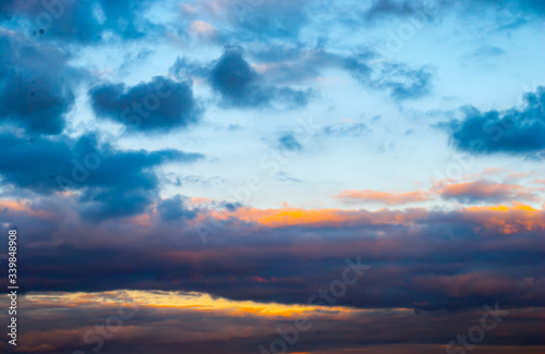sunset in the clouds