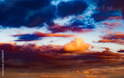 sunset in the clouds